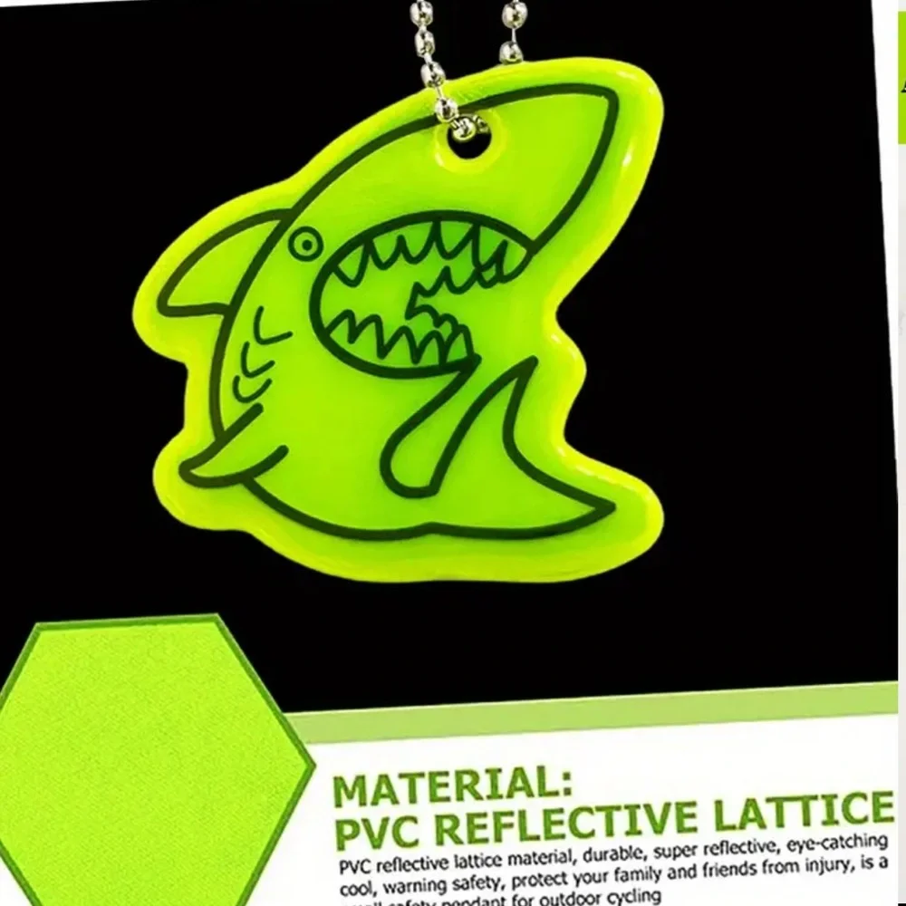 New Reflective Neon  Shark Keychains ( 2 )